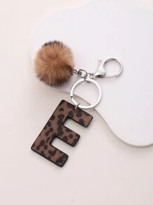 1 móc khóa da họa tiết da báo dễ thương có thiết kế chữ cái, mặt dây chuyền hình quả bóng lông xù cho xe hơi, phụ kiện túi xách, quà tặng sáng tạo cho nam và nữ phụ kiện ô tô túi xách có móc khóa ba lô cho trường học phong cách Goth Y2k phụ kiện túi xách có dây đeo thẻ phụ kiện ô tô móc khóa túi xách Giáng sinh - Nhiều màu - Xem 14