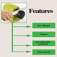 Professional Electric Knife Sharpener High-Speed Fast Sharpening Motorized Rotating Whetstone All Knife Sharpening Tool - Green - View 10