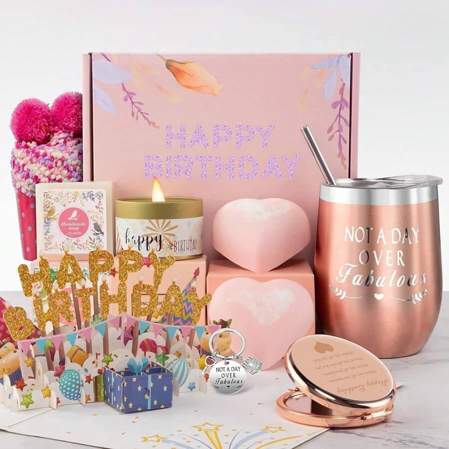Birthday Gifts For Women  Unique 3D PopUp Relaxing Spa Gift Box Basket For Women  Happy Birthday Tumbler Gifts For Her Women Friends Sister Mom Daughter  Fabulous Gifts For Women Who Have Everything - Nhiều màu - Xem 1