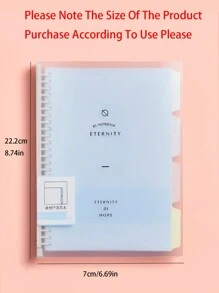 1 pièce Carnet à feuilles mobiles de couleur aléatoire - Multicolore - Voir 6