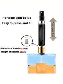 10 Piezas Atomizador Perfume Recargable, 5ml Mini Portátil para Viajes, Botellas Vacías con Ventana, Atomizador de Fragancia de Viaje Rellenable, Atomizador para Viajes, Salidas, Bolsos - Beis - Ver 11