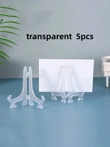 10入組塑料陳列架,適用於陳列陶瓷盤、茶蛋糕、相框、時鐘 - 白色 - 查看 5