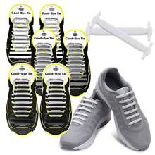 3 Pares Cordones Multicolores,Cordones De Silicona,agujetas elasticas,agujetas elásticas de Silicon,Cordones para Zapatos,cordones para zapatos sin atar,Agujetas negras, blanco - Unitalla - Ver 1