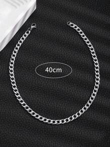 1pc 40/50/60CM Boys Punk Hip Hop Silver Color NK Chain Necklace Stainless Steel Jewelry Boys Fashion Street Clothes Accessory For Daily Decoration