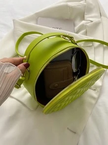 Mini Thời trang Túi Quilted Crossbody , Hợp thời Tròn Túi đeo vai , Của phụ nữ Giải trí Túi xách tay & Ví - màu xanh lá - Xem 5