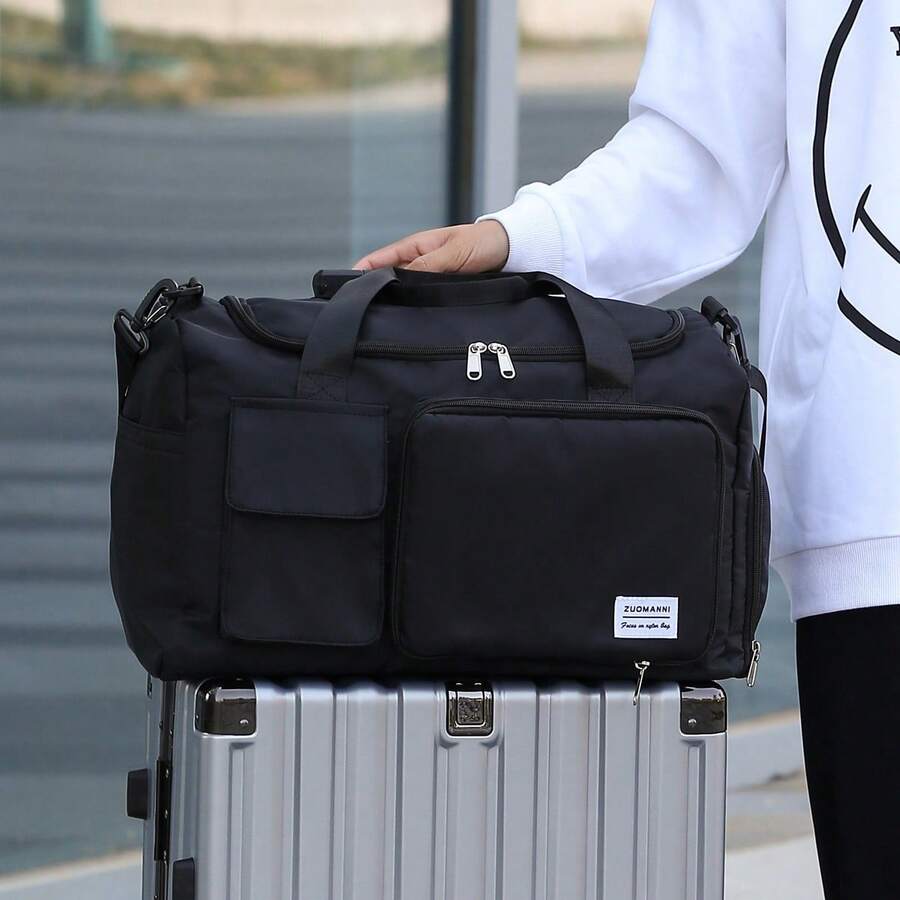 Nylon Travel Bag With Large Capacity, Multiple Pockets, Lightweight