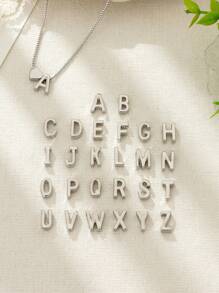 1pc Fashionable Heart & Letter Detail Necklace, Cute Gift For Special Occasions Valentines