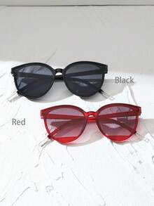 1 件女士圆形金属装饰经典时尚眼镜，适合日常生活、聚会和旅行 - 彩色 - 查看 10