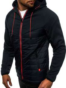 Shendy Vendy Sudaderas para Hombre Moda de Temporada de Manga Larga Outfit Casual Hombre, Sudadera para hombre Hombre Deportiva con Forro Termico, Capucha Ajustable Cierre de Cremallera y Bolsillo Lateral