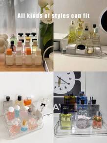 Fragrance Display Stand Clear Acrylic Fragrance Oil Organizer, Stair-Shaped Showing Rack For Essential Oils - Clear - View 3