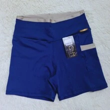 Women Sports Shorts - Plateado - Ver 3