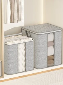 1 个垂直大容量灰色箭头，拉链衣物收纳袋，玩具收纳袋，床上用品收纳袋，袜子和内衣收纳袋，双向合金拉链，精致边缘，舒适加宽手柄，旅行时便携，存放季节性服装和床上用品装饰品装饰节日装饰房间装饰 - 灰色 - 查看 5