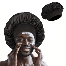 ZTZI 1pc Satin Silk Bonnet For Men Reversible Sleep Cap Hair Bonnet For Sleeping Satin Bonnets For All Hair Types - Multicolor - View 8