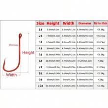 Rompin 100pcs/Pack Ultra Small Red-Sleeve Fishing Hook With Tube & Ring & Hole Design, Minnow Hooks In 1-10#