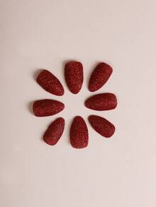 美甲哑光哑光指甲油美甲外贸美甲指甲油正红色粉底贴片持久耐磨指甲油 - 彩色 - 查看 3