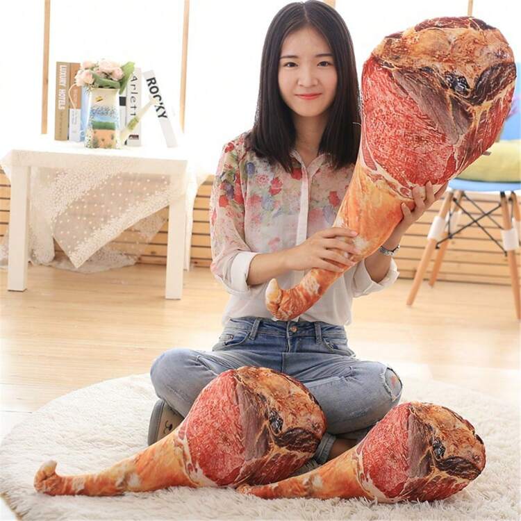 1 Stck kreative 3D Simulierte Schinken Kissen, Snack Kissen, Schinken  Plsch Puppe. Knstliche Schinken Puppe, kreative Speck Lebensmittel  Zierkissen | aktuelle Trends, gnstig kaufen | SHEIN Deutschland