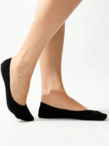 8 Paare Frauen Einfache Schwarze Modische Unsichtbare Rutschfeste Boot Socken Für Den Täglichen Gebrauch