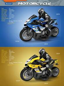 1 cái 2.4G Tốc độ cao Điều khiển từ xa Xe máy Stunt Trôi Điều khiển từ xa Mô phỏng Mô hình Con trai Và Cô gái Điện lực Đồ chơi Ô tô/xe hơi - Màu xanh lam - Xem 12