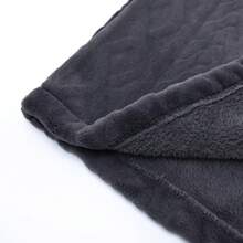 Men's Plus Size Flannel Bathrobe, Warmth Thickened Robe With Long Section - Royal Blue - View 8