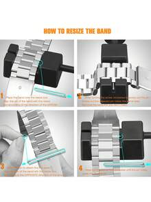 Rhinestone Decor Watchband Compatible With Apple Watch - Silver - View 3