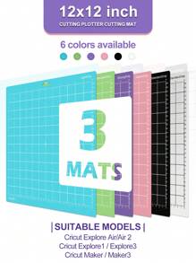 Thảm cắt khắc cao cấp nhiều gói 12x12 inch, Thảm cắt chống trượt dính Phụ kiện thay thế cho Xx Explore One/Air/Air 2/Maker, Chứa 4 độ nhớt - Cao cho khắc laser, cắt vinyl và thủ công Thảm chống trượt chính xác - Bề mặt tự phục hồi, Bảo vệ bàn làm việc - Thảm cắt chống trượt liên kết lưới cho thủ công, chần bông, may vá, làm sổ lưu niệm và tất cả các loại nghệ thuật, Hoàn hảo cho thủ công DIY và chạm khắc giấy, Bảo vệ bề mặt làm việc của bạn Trở lại trường học - Nhiều màu - Xem 1