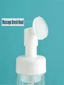 1pc 100ml Portable Silicone Brush Foam Bottle For Diy Face Cleanser, Shampoo Bubble Maker And Facial Cleaning Brush - Clear - View 5