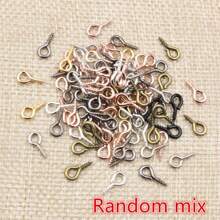 200pcs Small Eye Eyelets Pins Eyepins Hooks Eyelet Screw Threaded DIY Jewelry Making Accessories