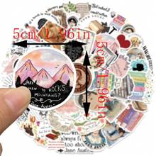 50張珍·奧斯汀主題貼紙珍·奧斯汀禮物珍·奧斯汀商品珍·奧斯汀裝飾珍·奧斯汀海報,美學廣告貼紙級防水貼紙,適用於水瓶、電腦、筆記型電腦、手機、行李箱、筆記本等 - 彩色 - 查看 6