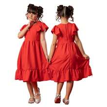 Young Girls Dresses - 紅色 - 查看 1