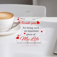 感谢礼物 - 1 件透明拼图亚克力牌匾 - 办公室礼物 - 欣赏礼物 - 生日礼物 - 圣诞节感恩节欣赏礼物、家居装饰、周年纪念圣诞节感恩节欣赏礼物 - 送给女朋友、男朋友、朋友、儿子、女儿、妻子、丈夫、奶奶、爷爷、父亲、母亲、岳父、姐妹、兄弟、叔叔、阿姨、客户、同事、领导、老板、经理、主管、教授、老师、女士、男士的珍贵礼物 - Gracias Christmas - 彩色 - 查看 6