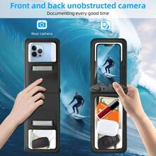 FONKEN 1個白色通用雙鉤防水袋水下透明手機盒觸屏干袋,配有頸掛繩,適用於6.7英寸以下的手機