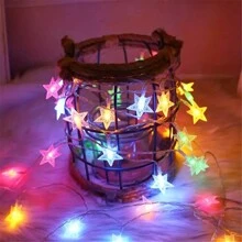1pc Star Shaped Fairy String Lights For Room, Living Room, Bedroom, Garden, Party Decoration, Battery Operated (Batteries Not Included) - Multicolor - View 7