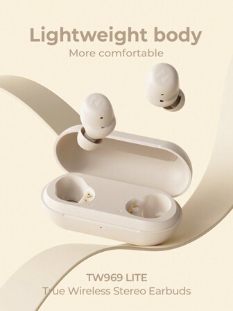  HAVIT TW969 LITE TWS Earbuds Wireless V5.4 True Wireless Stereo In Ear Earbusds, 25hours Endurance, Lightweight&Comfortable Headset For Women Students