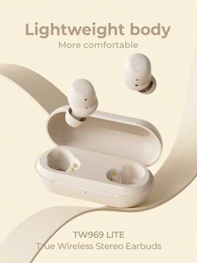 havit HAVIT TW969 LITE TWS Earbuds Wireless V5.4 True Wireless Stereo In Ear Earbusds, 25hours Endurance, Lightweight&Comfortable Headset For Women Students