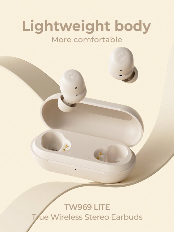 havit Fones de Ouvido Sem Fio Tipo Earbuds HAVIT TW969 LITE TWS, Estéreo Sem Fio Verdadeiro Versão V5.4, Autonomia de 25 Horas, Leve e Confortável para Mulheres e Estudantes
