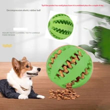 Pet Puzzle Feeder Ball For Dogs, Durable Dog Treat Dispenser Toy - Green - View 1