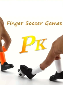 1套指尖足球比賽套裝,附有兩個球門,有趣的家庭聚會玩具,適合球迷俱樂部使用 - 彩色 - 查看 2