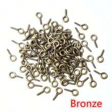 200pcs Small Eye Eyelets Pins Eyepins Hooks Eyelet Screw Threaded DIY Jewelry Making Accessories