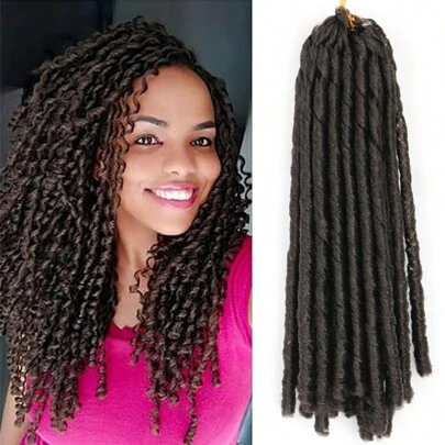 Soft Dread Crochet Hair For Women 1 Pack Straight Faux Locs Crochet Hair Soft Dreadlocks Synthetic Crochet Braids Extension