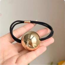 1 pieza Lazo de pelo con cuentas simple y elegante para mujeres, lazo de pelo elástico con un tacto de alta gama, sostenedor de coleta durable, lazos de pelo de calle, sostenedores de coleta, ligas de pelo, bandas de goma para el cabello, scrunchies, cuerda para el cabello