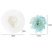 全新3d果凍矽膠模具,適用於diy花香蠟燭製作、石膏鑄造,油菜花、鳶尾、水仙花、紫丁香、水仙花、栀子花等等 - 白色 - 查看 9