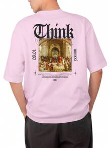 Men T-Shirts - 淺粉色 - 查看 1