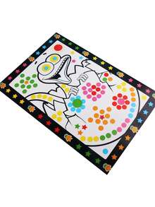 2 Hojas Divertidas Pegatinas De Puntos De Acertijos Para Niños - Lindos Animales De Dibujos Animados, Juguete De Entrenamiento De Educación Temprana De Pegatinas De Pintura (patrón Aleatorio) - Multicolor - Ver 5