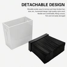 1pc Hairdressing Tool Storage Box Base With Scissors Holder, Hair Dye Brush And Comb Slot, Salon Scissors Rack - Multicolor - View 3