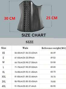 Latex Waist Trainer With 25 Steel Bones For Weight Loss And Body Shaping, Sports - Black - View 10