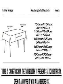 Waterproof And Oil-Proof Rectangular Festival Decorative Tablecloth, Digital Print Design, Suitable For Home Decoration, Indoor And Outdoor Table Decoration, Modern Minimalist Style, Perfect For , Parties And Festivals. Ideal Gift For Friends And Family.