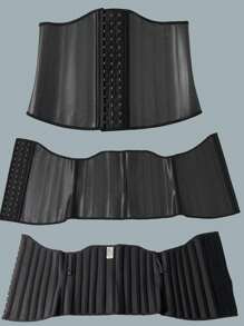 Latex Waist Trainer With 25 Steel Bones For Weight Loss And Body Shaping, Sports - Black - View 8