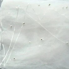 Affordable Bridal Wedding Veil, Short Length With Pencil Edge & Pearls, 1pc Fall Clothes For Women - Multicolor - View 3