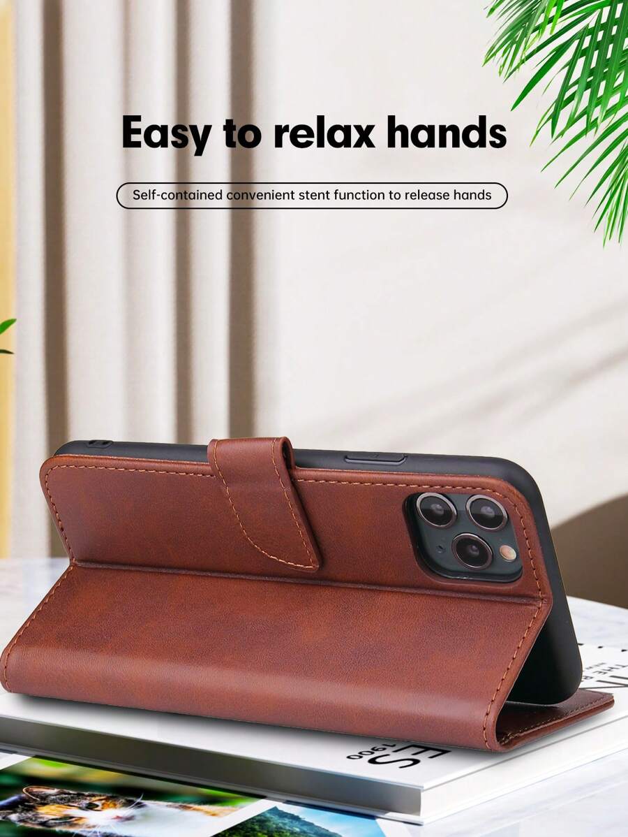 Iphone Cases For Men Iphone 16 Premium Faux Leather Flip Protective