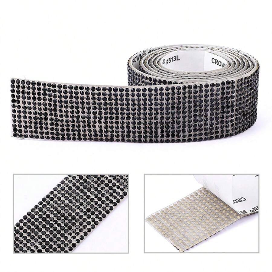 Prasacco Rouleau De Strass Cristal 3 Rangées - 2,7 M X 9 Mm Pour Bijoux, Vêtements Et Décoration